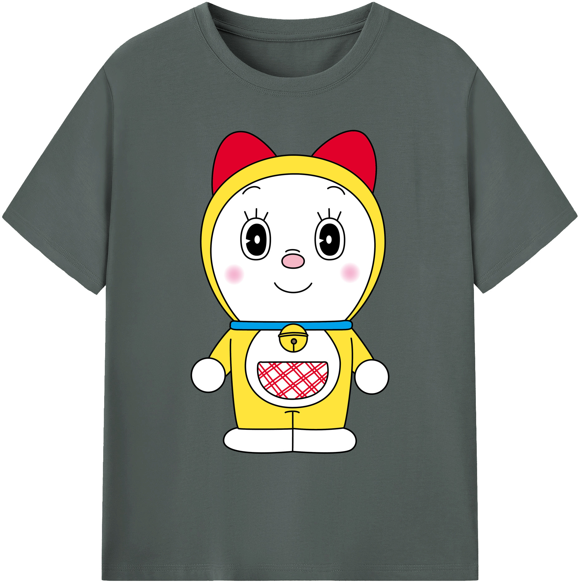 （画像用） ドラえもん ドラミ Doraemon Dorami 綿100％ メンズ半袖Tシャツ｜肌触りやわらか＆通気性